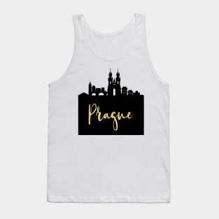 PRAGUE CZECH REPUBLIC DESIGNER SILHOUETTE SKYLINE ART Tank Top